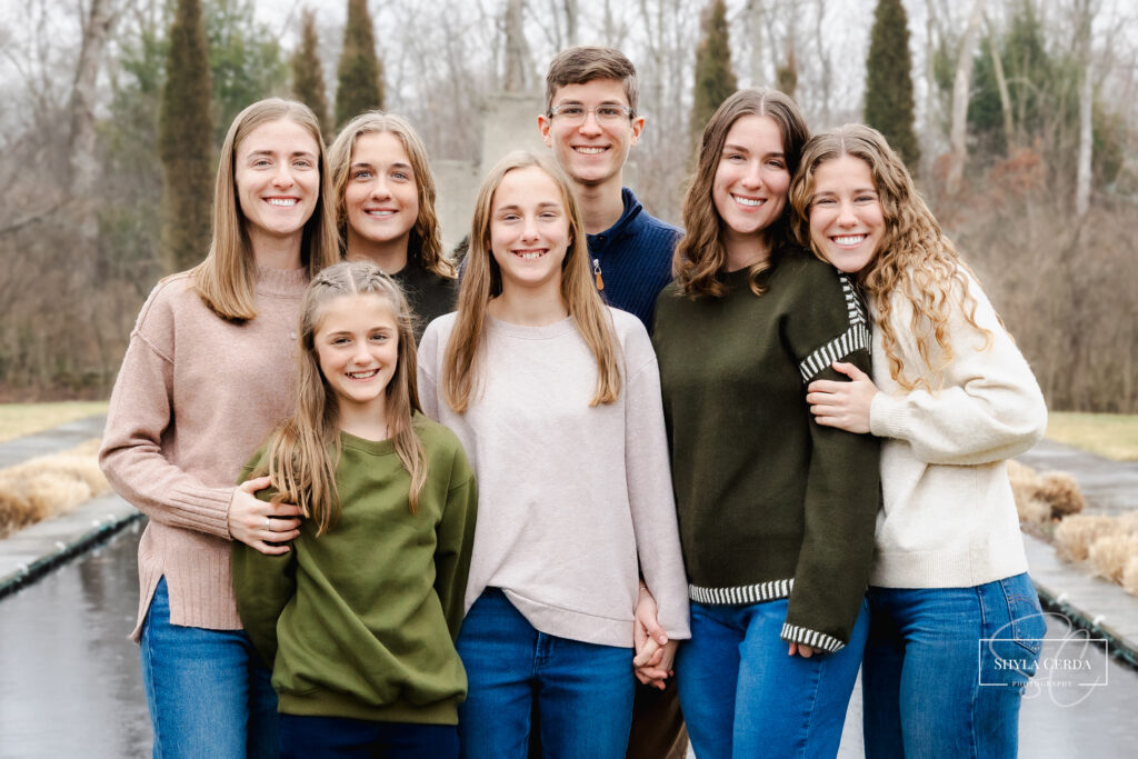 Siblings during an outdoor portrait session in Troy Ohio