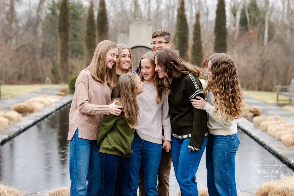 family photos at the Lange Estate in Troy Ohio