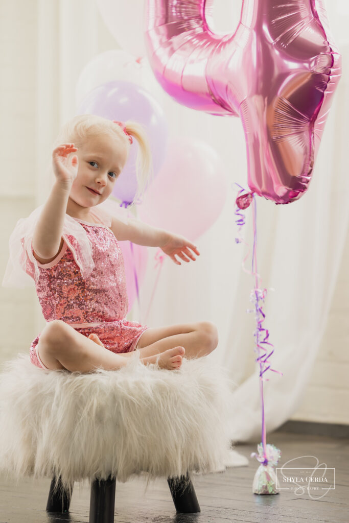 Birthday portraits in The Loft on Lincoln in Troy Ohio