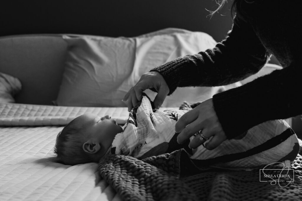 In-home newborn photos.